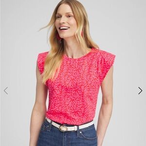 New Chicos Island Tuck Sleeve Tee